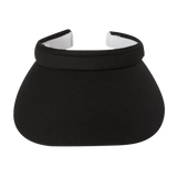 Kooringal Ellen Push On Visor in Black, a fabric sun visor with a wide curved brim