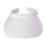 Kooringal Ellen Push On Visor in Crystal White, a fabric sun visor with a wide curved brim