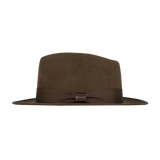 Kooringal Jones Universal Mid Brim Fedora in Dark Brown, front view
