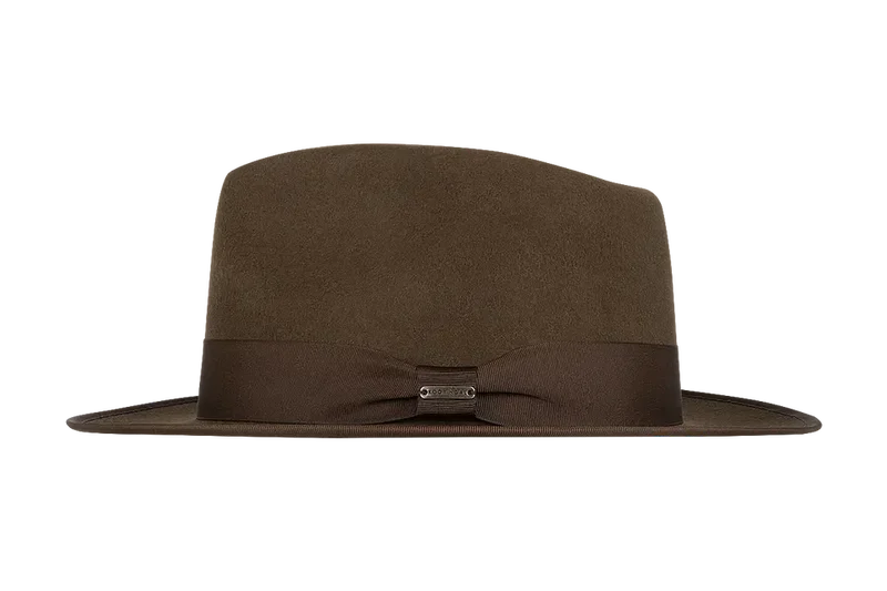 Kooringal Jones Universal Mid Brim Fedora in Dark Brown, front view