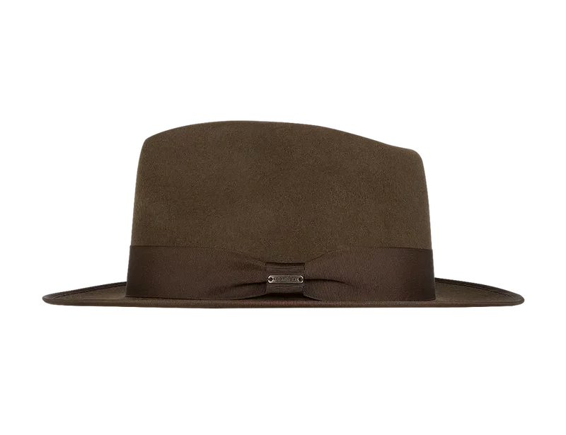 Kooringal Jones Universal Mid Brim Fedora in Dark Brown, front view