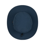 Kooringal Wayfinder Mid Brim hat in Navy, view from above showing the crown