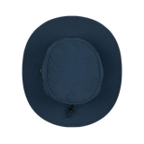 Kooringal Wayfinder Mid Brim hat in Navy, view from above showing the crown
