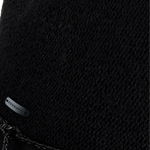 Close-up of the knit texture and Kooringal tag on the Women's Safari Sadie hat in Black