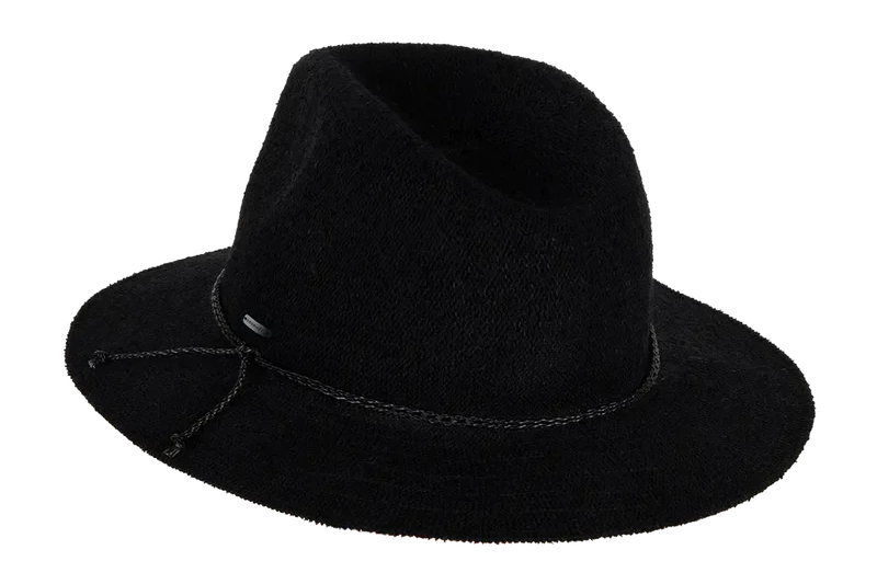 Kooringal Women's Safari Sadie hat in Black, side angled view