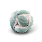 Lambwolf Collective Monti Enrichment Dog Toy in Mint, a corduroy puzzle ball with tucked petals