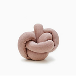 Lambwolf Collective Nounou Dogwood Squeakers Dog Toy, a blush pink knotted rope-style plush