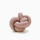 Lambwolf Collective Nounou Dogwood Squeakers Dog Toy, a blush pink knotted rope-style plush