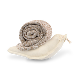 Lambwolf Collective Snail Snuffle + Squeaky Dog Toy, a rolled tweed snail with a cream canvas body
