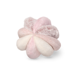 Lambwolf Collective Toto Enrichment Dog Toy in Pink, a plush puzzle ball in blush and cream segments