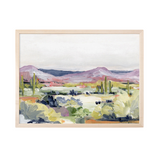 Laurie Anne Art Desert Flora Fine Art Print in a natural wood frame, front view