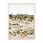 Laurie Anne Art Desert Glory Fine Art Print in a natural wood frame, front view