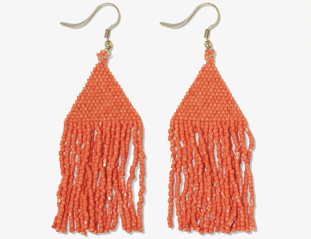 Lexie Solid Beaded Fringe Earrings