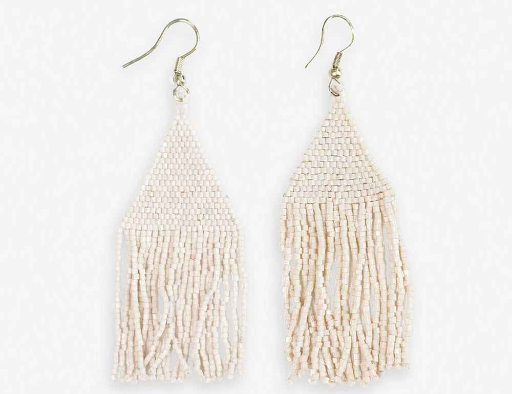 Lexie Solid Beaded Fringe Earrings