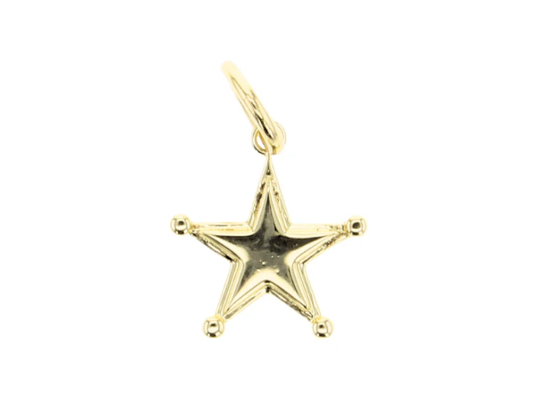 Lotus Studio Lotus Charm, a small gold star charm on a jump ring
