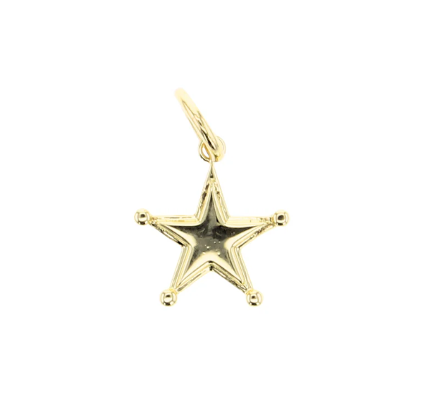 Lotus Studio Lotus Charm, a small gold star charm on a jump ring