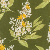 Close-up of the floral print on the Milkbarn Green Floral Ruffle Bloomer