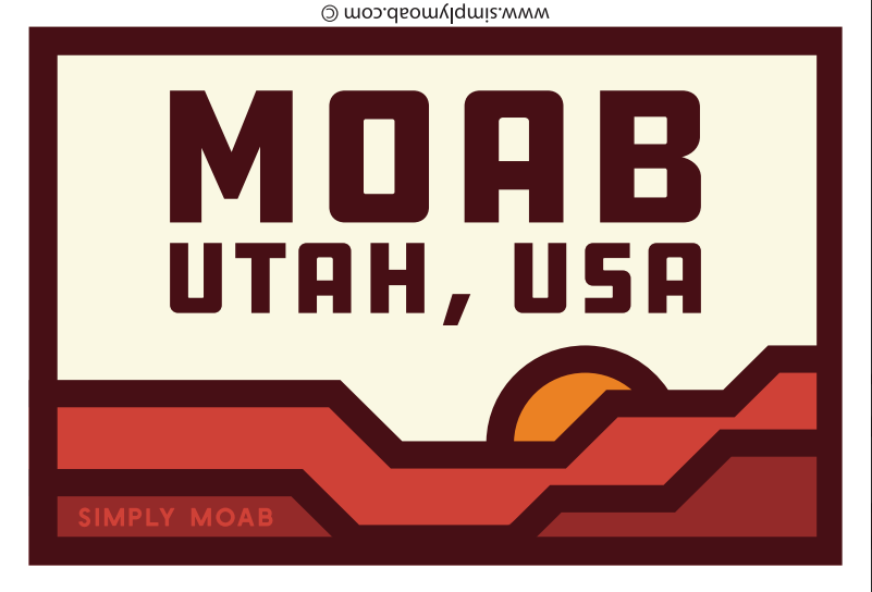 Moab hat patch style magnet