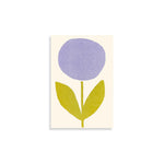 Moglea Flower Pad in Dahlia, a cream notepad with a purple painted flower on the cover