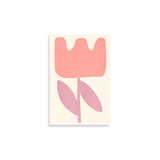 Moglea Flower Pad in Tulip, a cream notepad with a pink painted tulip on the cover