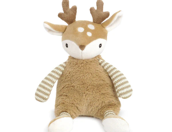 Mon Ami Floppy Deer Plush, a soft tan stuffed deer with striped legs and white spots