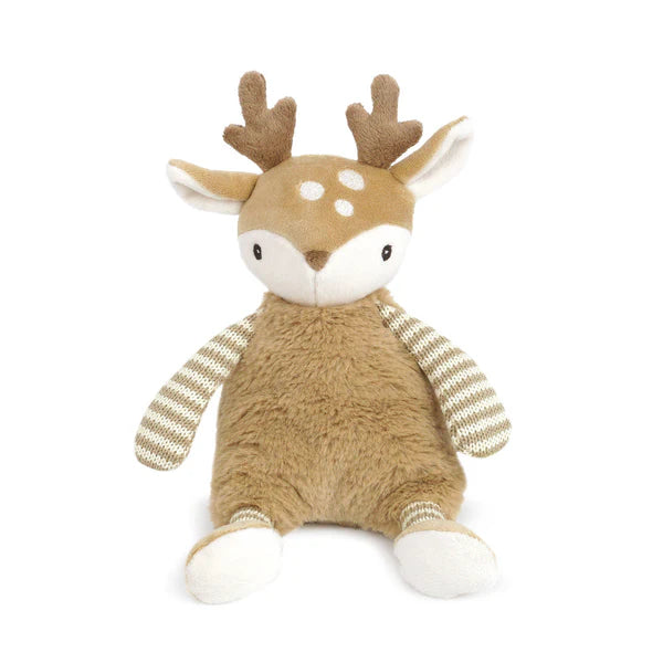 Mon Ami Floppy Deer Plush, a soft tan stuffed deer with striped legs and white spots