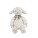 Mon Ami Lafayette the Lamb, a cream plush lamb with a tan gingham bandana