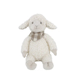 Mon Ami Lafayette the Lamb, a cream plush lamb with a tan gingham bandana