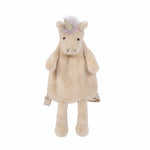 Mon Ami Luna Unicorn Backpack, a blush pink plush unicorn backpack with a lavender mane