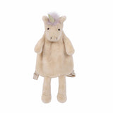 Mon Ami Luna Unicorn Backpack, a blush pink plush unicorn backpack with a lavender mane