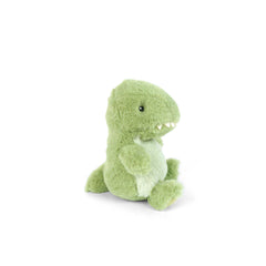 Mon Ami Tiny Petit Dino, a small fluffy green T-rex plush