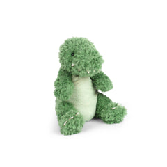 Mon Ami Trey T-Rex Plush, a green boucle T-rex stuffed animal with a mint belly