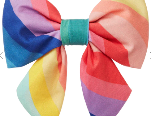 Over the Rainbow Lady Dog Bow