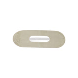 Oval lay flat acrylic claw clip in Muted Moss, standard size, a muted moss green hair claw clip with an open center, on a white background.