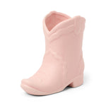Ceramic cowboy boot candle, seventh view