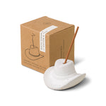 Ceramic cowboy hat incense holder, second view