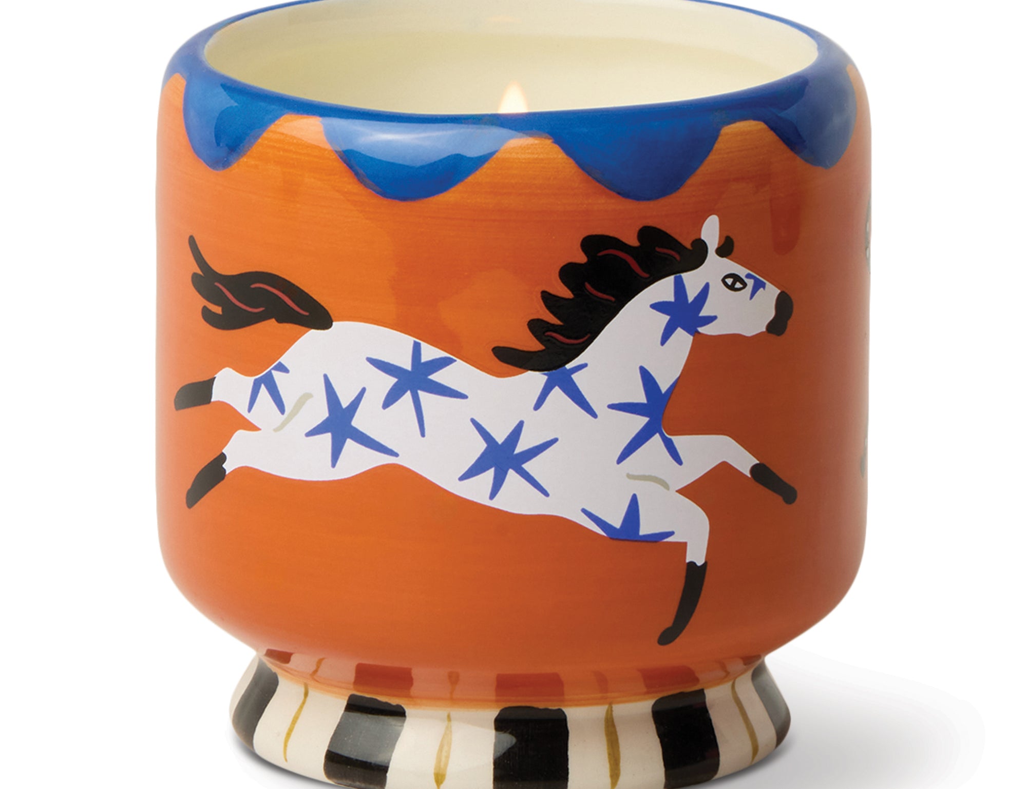 Hand painted Sienna Sunset ceramic candle