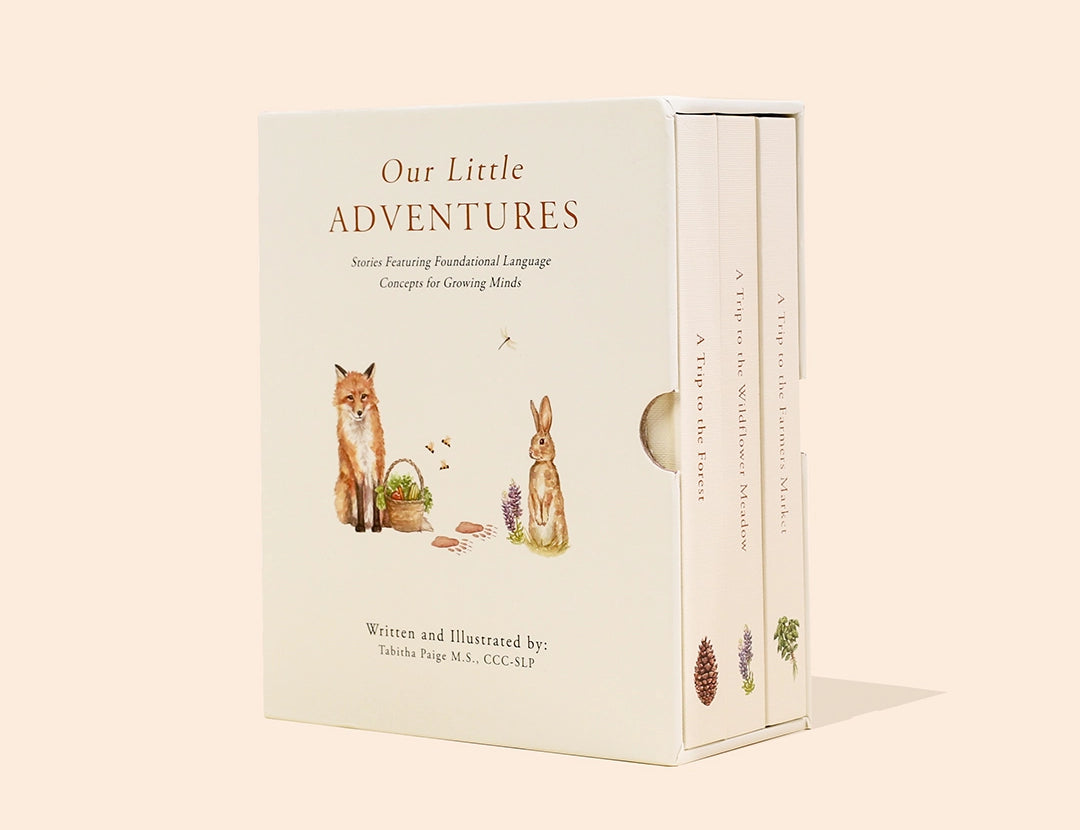 Paige Tate & Co Our Little Adventures Box Set, a cream slipcase with a fox and rabbit illustration