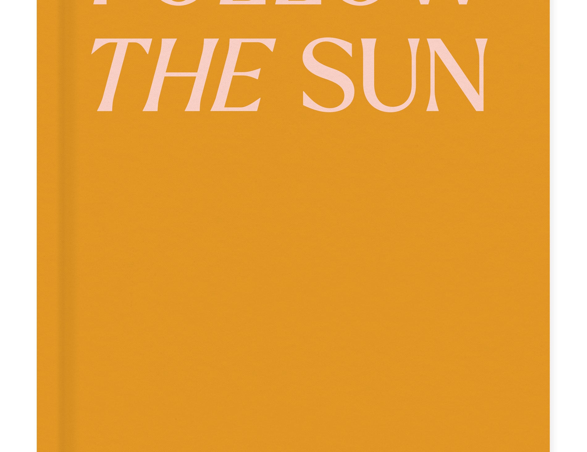 Papier Follow the Sun Travel Journal, an orange hardcover with pink lettering