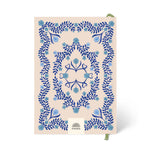 Papier Italian Summer Daily Productivity Planner back cover with the blue folk floral border