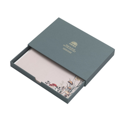 Papier Keep in Touch Notecard Set in a teal box with botanical illustrated cards