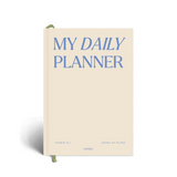 Papier My Daily Planner in Wonder, a cream hardcover with blue lettering