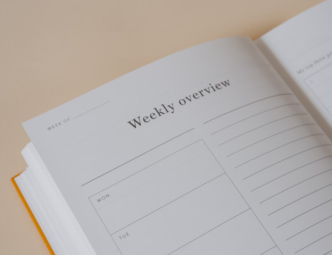 Papier My Daily Planner Wonder open to the Weekly Overview page