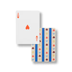 Papier Playing Cards Suits & Stripes Ace of Hearts card and the striped deck back