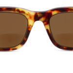 Peepers Airplane Mode Sunglasses in dark tortoise with bifocal reading lenses, front view