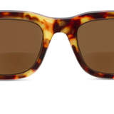 Peepers Airplane Mode Sunglasses in dark tortoise with bifocal reading lenses, front view