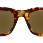 Peepers Airplane Mode Sunglasses in dark tortoise, front close-up of the square frame