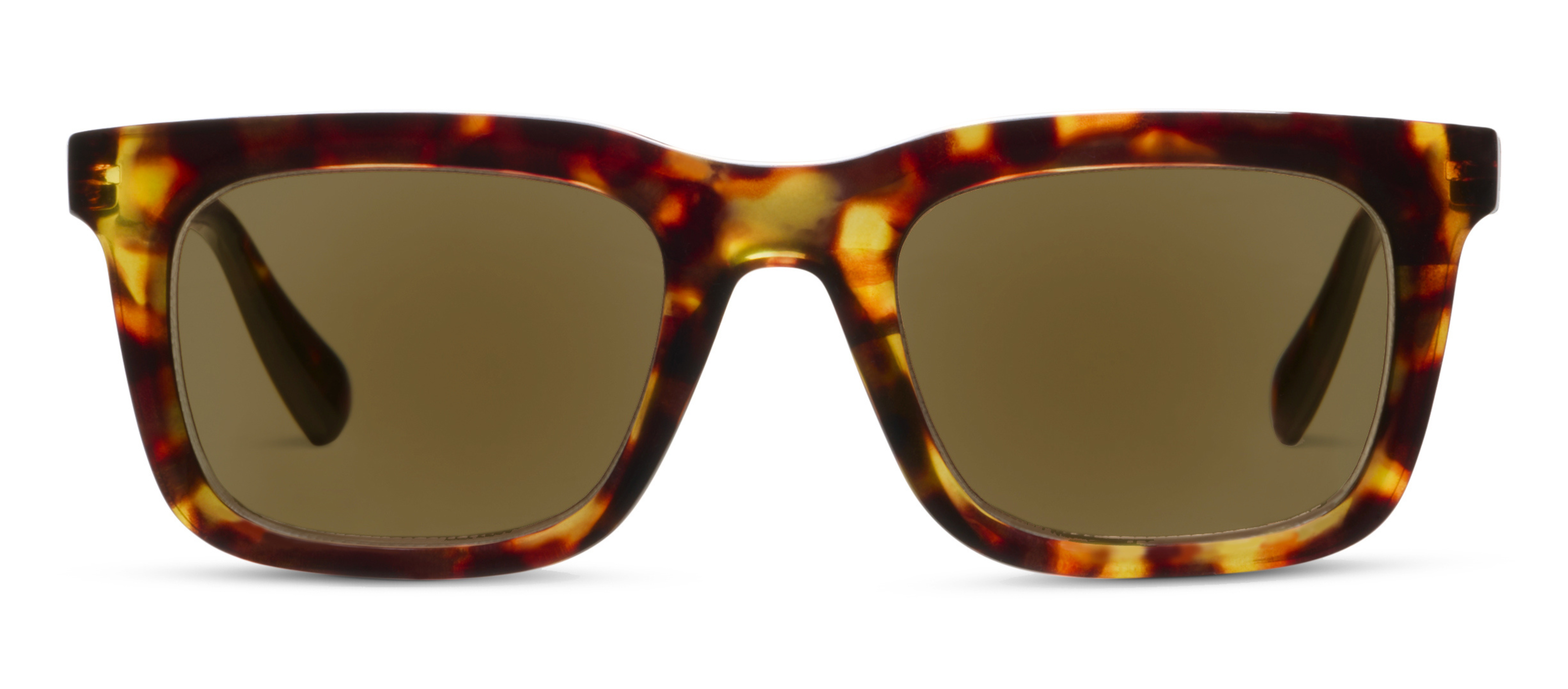 Peepers Airplane Mode Sunglasses in dark tortoise, front close-up of the square frame