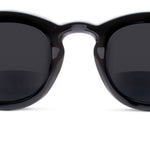 Peepers Beverly Shores Sunglasses in black, front view of the round frames