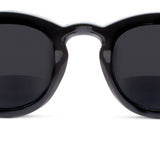 Peepers Beverly Shores Sunglasses in black, front view of the round frames